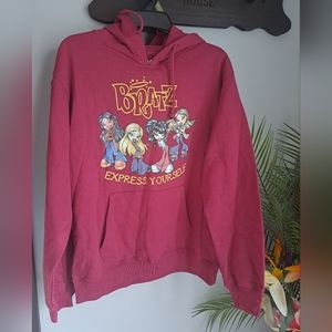 BRATZ EXPRESS YOURSELF Hoodie Pullover Kangaroo Pocket Hooded Sweatshirt